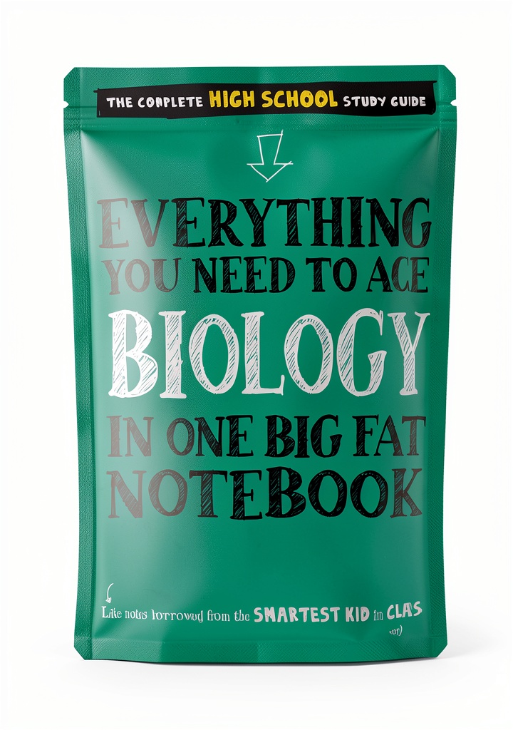 Workman Kids Big Fat Notebooks Biology Study Aid Teens opened on a wooden desk