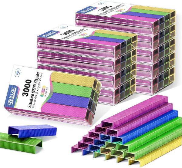 Bright Colors Staples 24-Pack Office Staples BAZIC-0