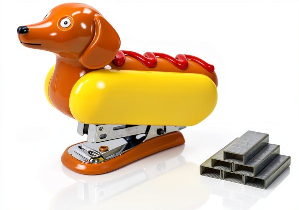 Hotdog Stapler YOBRO Mini Metal Desk Stapler-0