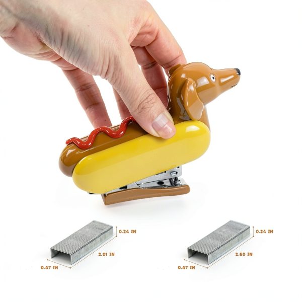 Hotdog Stapler YOBRO Mini Metal Desk Stapler-3