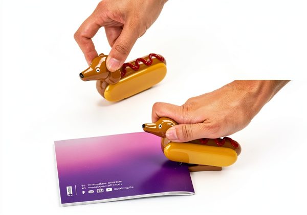 Hotdog Stapler YOBRO Mini Metal Desk Stapler-4