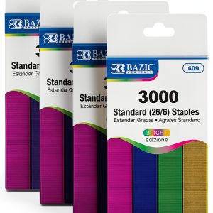 Standard Staples for Office Staplers Bright Colors-0