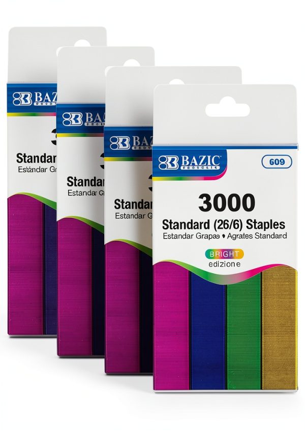 Standard Staples for Office Staplers Bright Colors-0