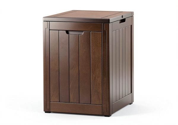 YITAHOME 31 Gallon Outdoor Storage Deck Box Taupe Resin Waterproof-4