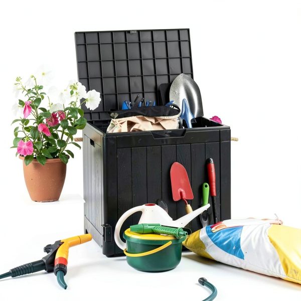 YITAHOME 30 Gallon Deck Box Storage Waterproof Resin Lockable Black-7