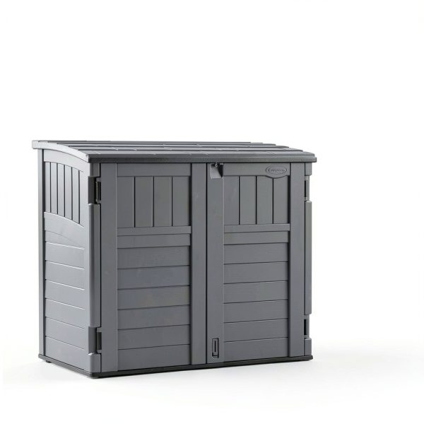Suncast Outdoor Storage Shed 4x2.5 Stoney Grey Resin Cabinet-2