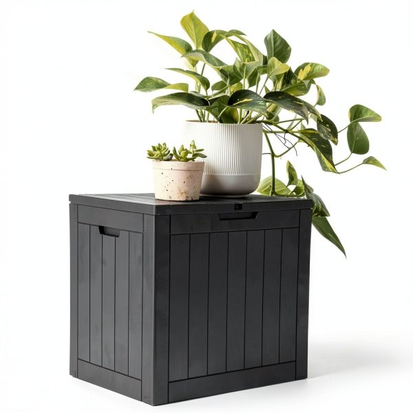 YITAHOME 30 Gallon Deck Box Storage Waterproof Resin Lockable Black-5