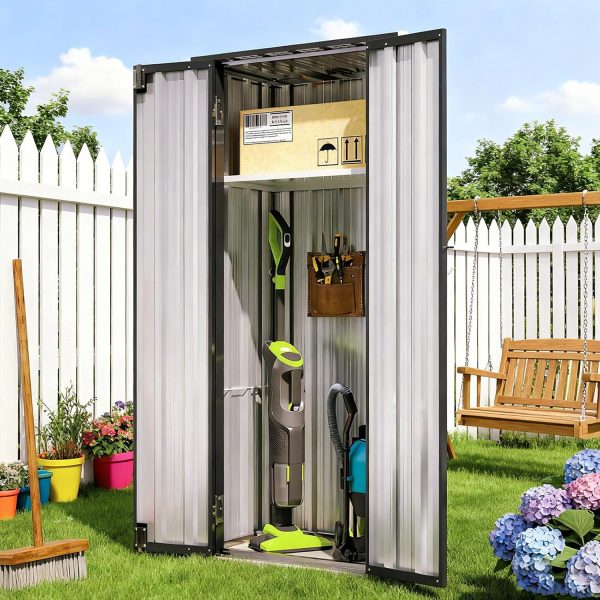 Outdoor Storage Cabinet Breezestival Shed Adjustable Shelf 2.5x1.5-2