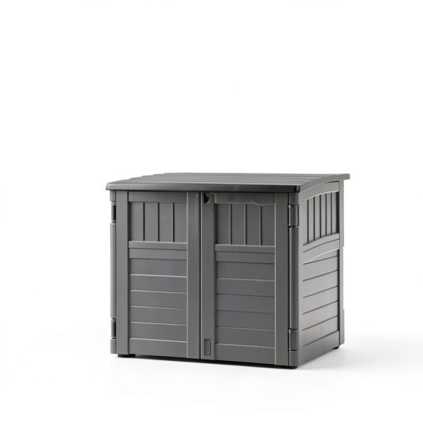 Suncast Outdoor Storage Shed 4x2.5 Stoney Grey Resin Cabinet-4