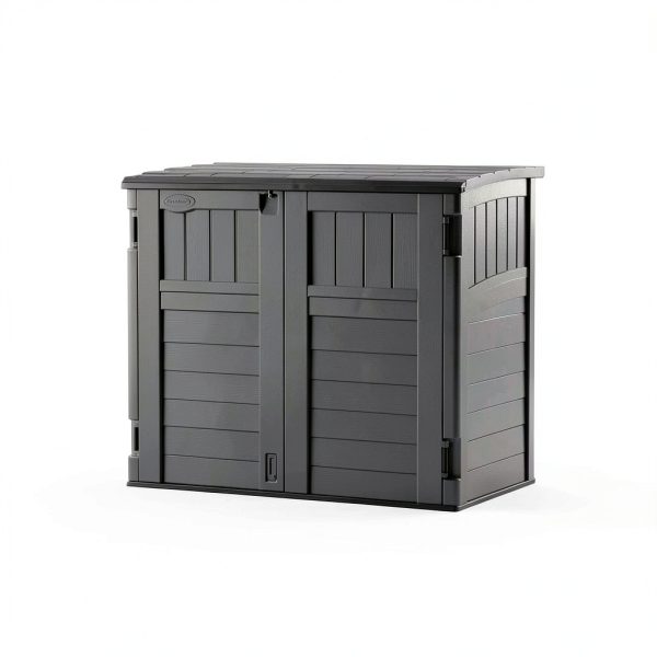 Suncast Outdoor Storage Shed 4x2.5 Stoney Grey Resin Cabinet-1