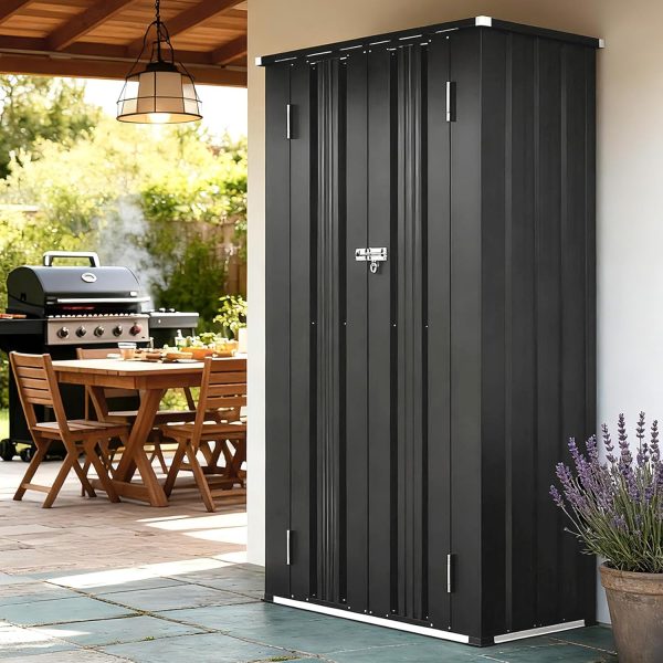 Outdoor Storage Cabinet Breezestival Shed Adjustable Shelf 2.5x1.5-4