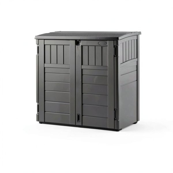 Suncast Outdoor Storage Shed 4x2.5 Stoney Grey Resin Cabinet-3