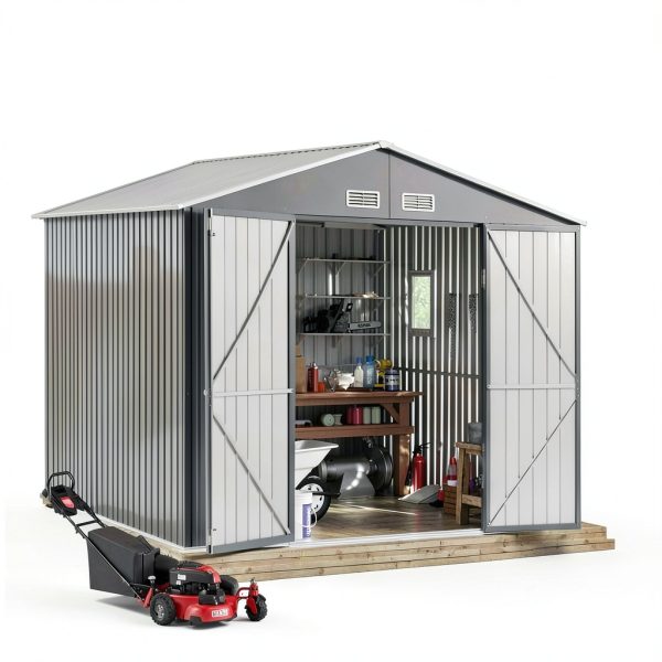 Outdoor Storage Shed BreezZ 10x10 NightBlue Metal Utility Tool Shed-5