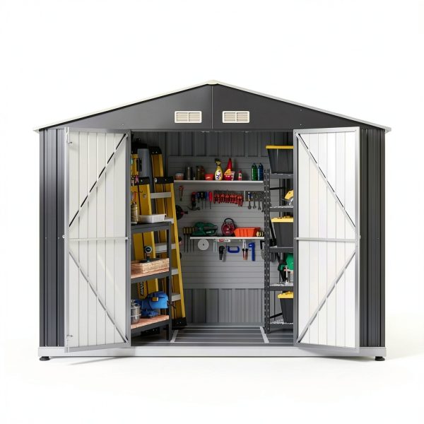 Outdoor Storage Shed BreezZ 10x10 NightBlue Metal Utility Tool Shed-4